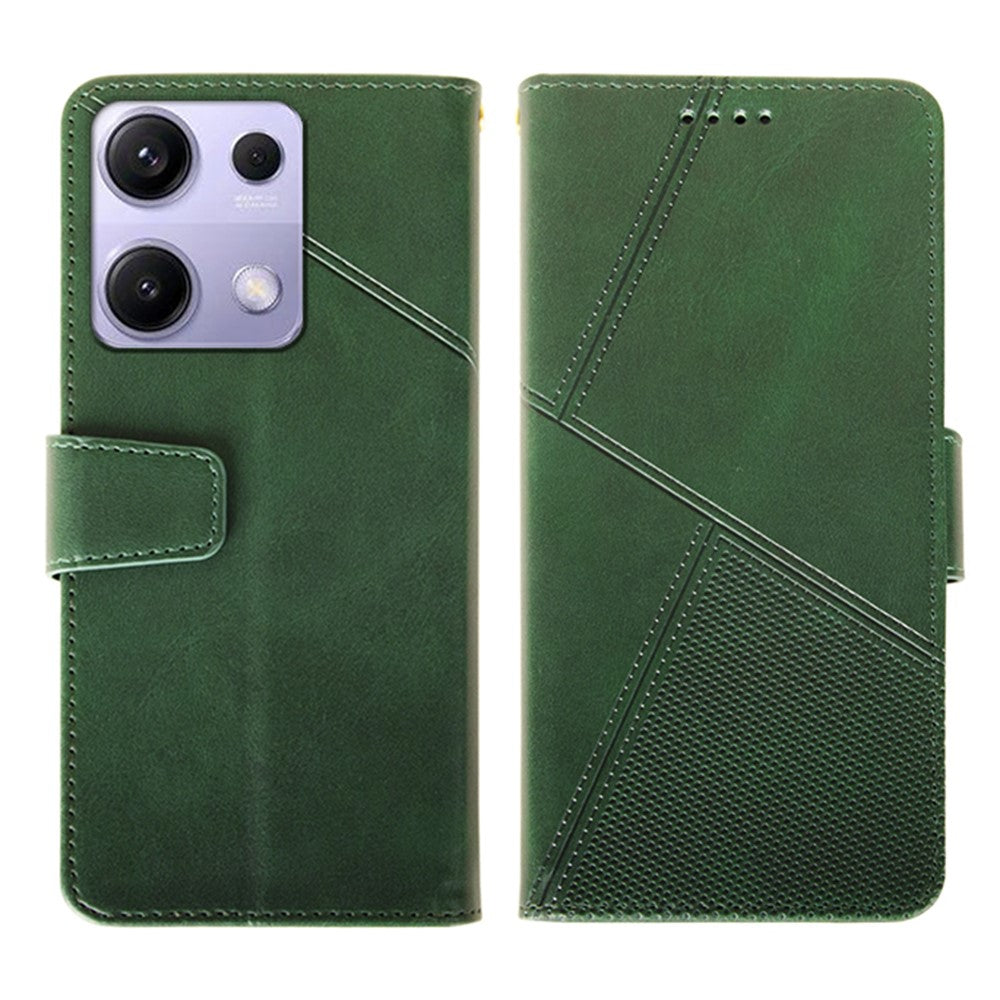 IDEWEI For Xiaomi Redmi Note 14S 4G Case Leather Wallet Phone Cover Stand Calf Texture