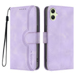 Samsung Galaxy A08 5G / A08 4G / A07 4G / A07s 4G / A06 4G / A06 5G lædercover og pung med stander, mobilcover med smiletryk og rem