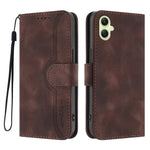 Samsung Galaxy A08 5G / A08 4G / A07 4G / A07s 4G / A06 4G / A06 5G lædercover og pung med stander, mobilcover med smiletryk og rem