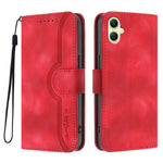 Samsung Galaxy A08 5G / A08 4G / A07 4G / A07s 4G / A06 4G / A06 5G lædercover og pung med stander, mobilcover med smiletryk og rem