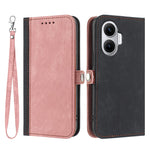 Xiaomi Poco F7 5G / Redmi Turbo 4 Pro 5G PU-läderskal med rem, mobilskydd, stativ, magnetisk knappdesign på sidan