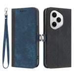 For Honor 400 Pro 5G (Global) PU Leather Case with Strap Phone Cover Stand Side Magnetic Button Design