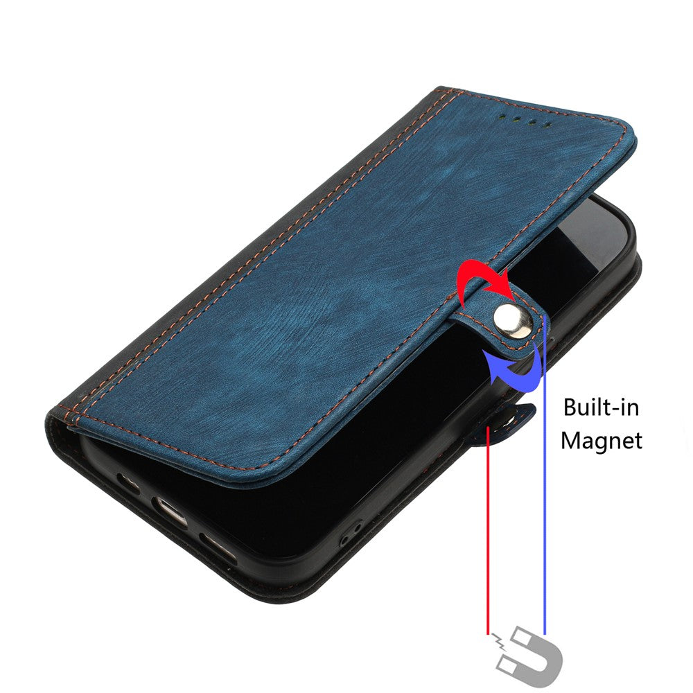 For Honor 400 Pro 5G (Global) PU Leather Case with Strap Phone Cover Stand Side Magnetic Button Design