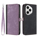 For Honor 400 Pro 5G (Global) PU Leather Case with Strap Phone Cover Stand Side Magnetic Button Design