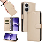 For Xiaomi Poco F7 5G / Redmi Turbo 4 Pro 5G Case RFID Blocking 3 Card Slots PU Leather Phone Cover with Wrist Strap
