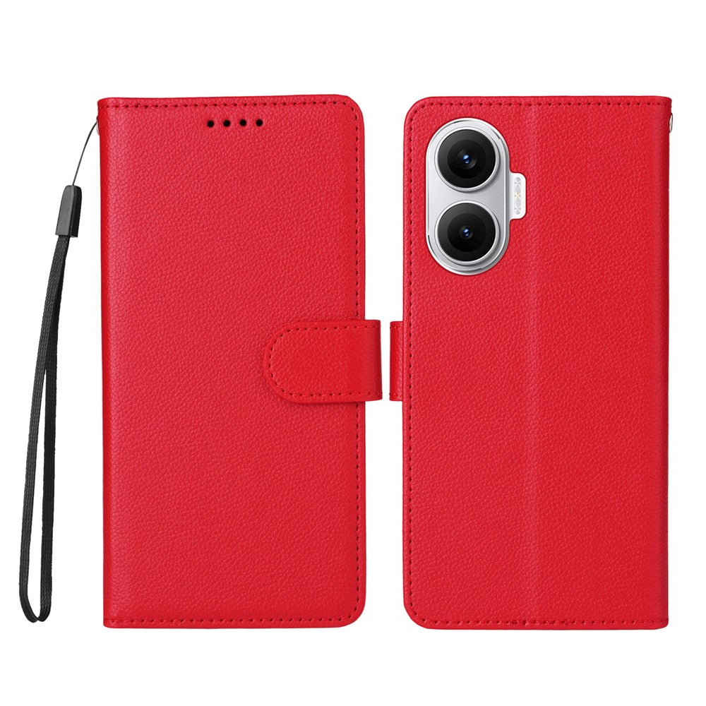 For Xiaomi Poco F7 5G / Redmi Turbo 4 Pro 5G Case RFID Blocking 3 Card Slots PU Leather Phone Cover with Wrist Strap
