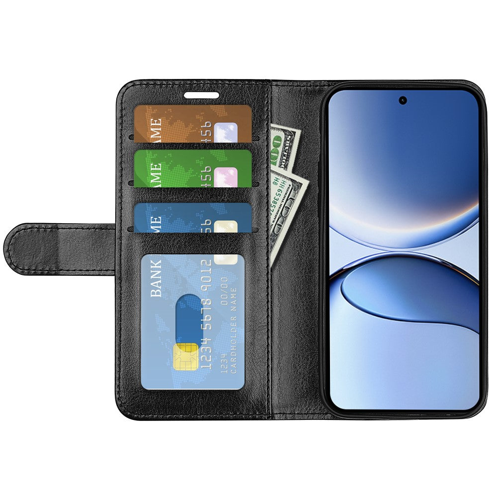 For Xiaomi Poco F7 5G / Redmi Turbo 4 Pro 5G Case Crazy Horse Texture Stand Leather Phone Cover