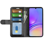 Samsung Galaxy A08 5G / A08 4G / A07 4G / F07 4G / M07 4G-cover i Crazy Horse-tekstureret læder med støttefunktion