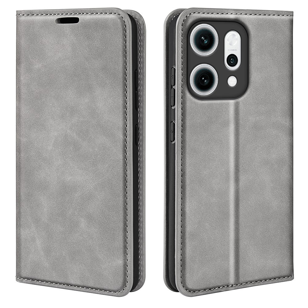 For Oppo Reno14 Pro 5G (Global) Case Skin Touch Leather Wallet Phone Cover