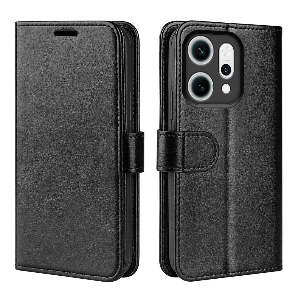 For Oppo Reno14 Pro 5G (Global) Case Crazy Horse Texture Stand Leather Phone Cover