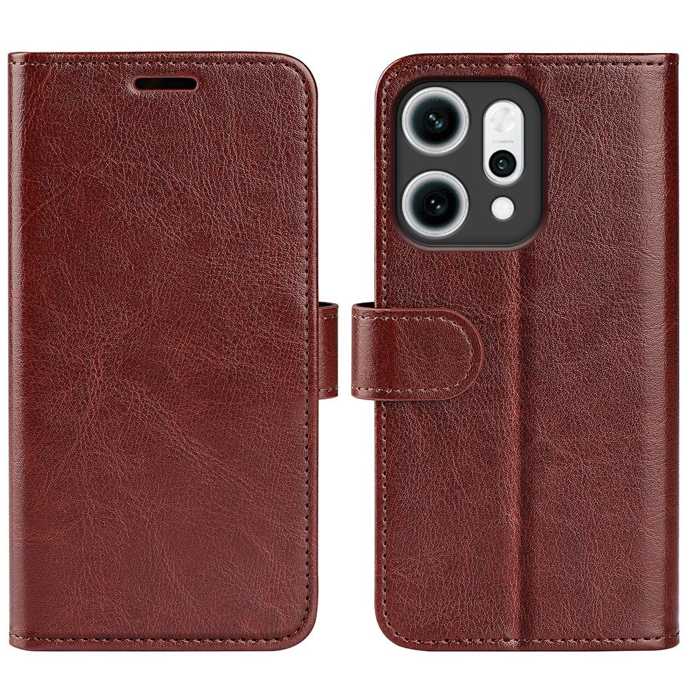 For Oppo Reno14 Pro 5G (Global) Case Crazy Horse Texture Stand Leather Phone Cover