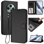 Oppo Reno12 F 4G / Oppo Reno12 FS 5G / Oppo Reno12 F 5G Läderfodral Plånboksfodral med stativ och handledsrem