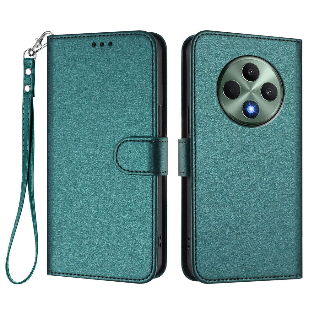 Oppo Reno12 F 4G / Oppo Reno12 FS 5G / Oppo Reno12 F 5G Läderfodral Plånboksfodral med stativ och handledsrem