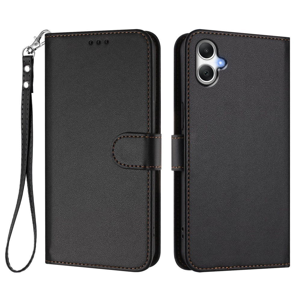 For Samsung Galaxy A08 5G / A08 4G / A07 4G / A06 4G / A06 5G Leather Case Wallet Stand Phone Cover with Wrist Strap