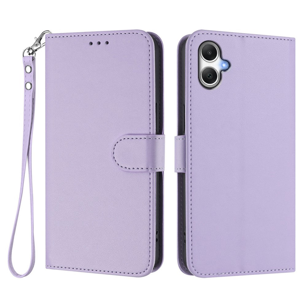 Samsung Galaxy A08 5G / A08 4G / A07 4G / A07s 4G / A06 4G / A06 5G lædercover med pung, stativ og håndledsrem