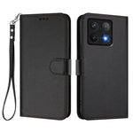 For Xiaomi 14T Leather Case Wallet Stand Phone Cover with Wrist Strap