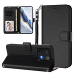 For Xiaomi 14T Leather Case Wallet Stand Phone Cover with Wrist Strap