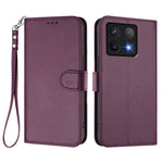 For Xiaomi 14T Leather Case Wallet Stand Phone Cover with Wrist Strap