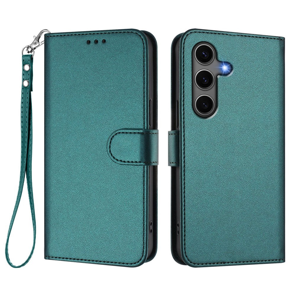 Til Samsung Galaxy S24+ / Galaxy S25+ Læderetui Pung Stativ Telefoncover med Håndrem
