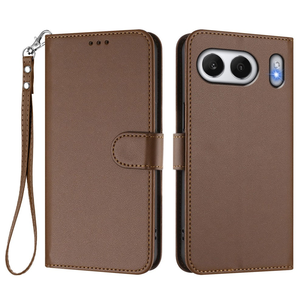 OnePlus Nord 4 Läderfodral Plånboksfodral med Stativ mobilfodral med Handledsrem