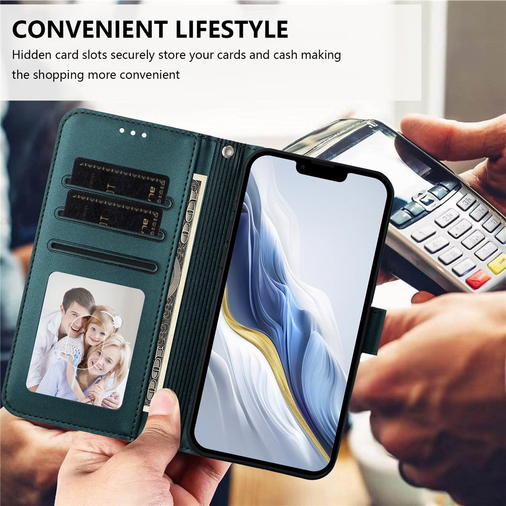 Xiaomi Redmi Note 14 Pro+ 5G / Xiaomi Poco X7 5G / Xiaomi Redmi Note 14 Pro 5G-læderetui, tegnebogsetui med stativ og håndledsrem