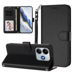For Xiaomi Redmi Note 14 4G (164.84mm) Leather Case Wallet Stand Phone Cover with Wrist Strap