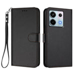 For Xiaomi Poco X6 5G / Xiaomi Redmi Note 13 Pro 5G Leather Case Wallet Stand Phone Cover with Wrist Strap