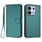 For Xiaomi Poco X6 5G / Xiaomi Redmi Note 13 Pro 5G Leather Case Wallet Stand Phone Cover with Wrist Strap
