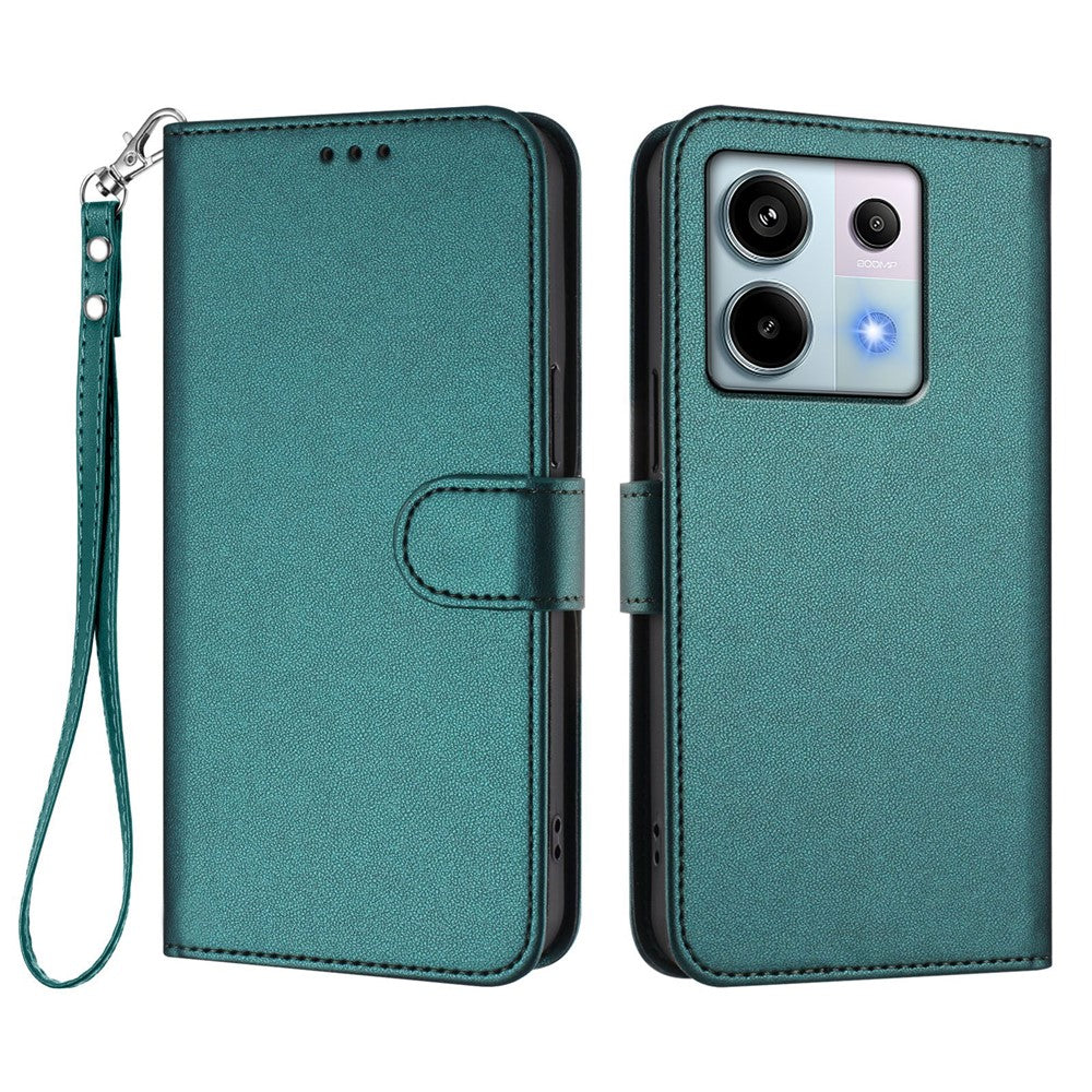 Xiaomi Poco X6 5G / Xiaomi Redmi Note 13 Pro 5G Läderfodral Plånboksfodral med handledsrem