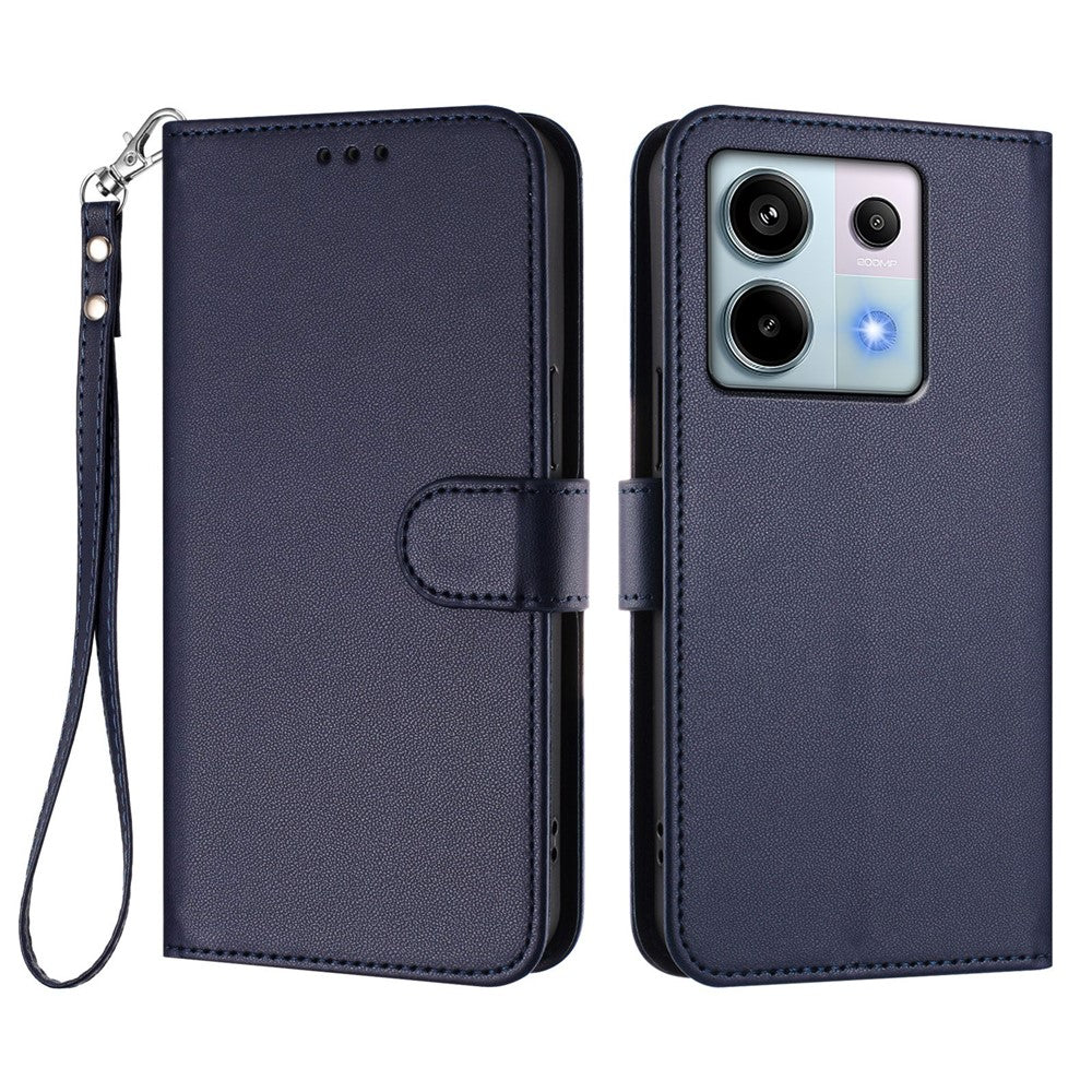 Xiaomi Poco X6 5G / Xiaomi Redmi Note 13 Pro 5G Läderfodral Plånboksfodral med handledsrem