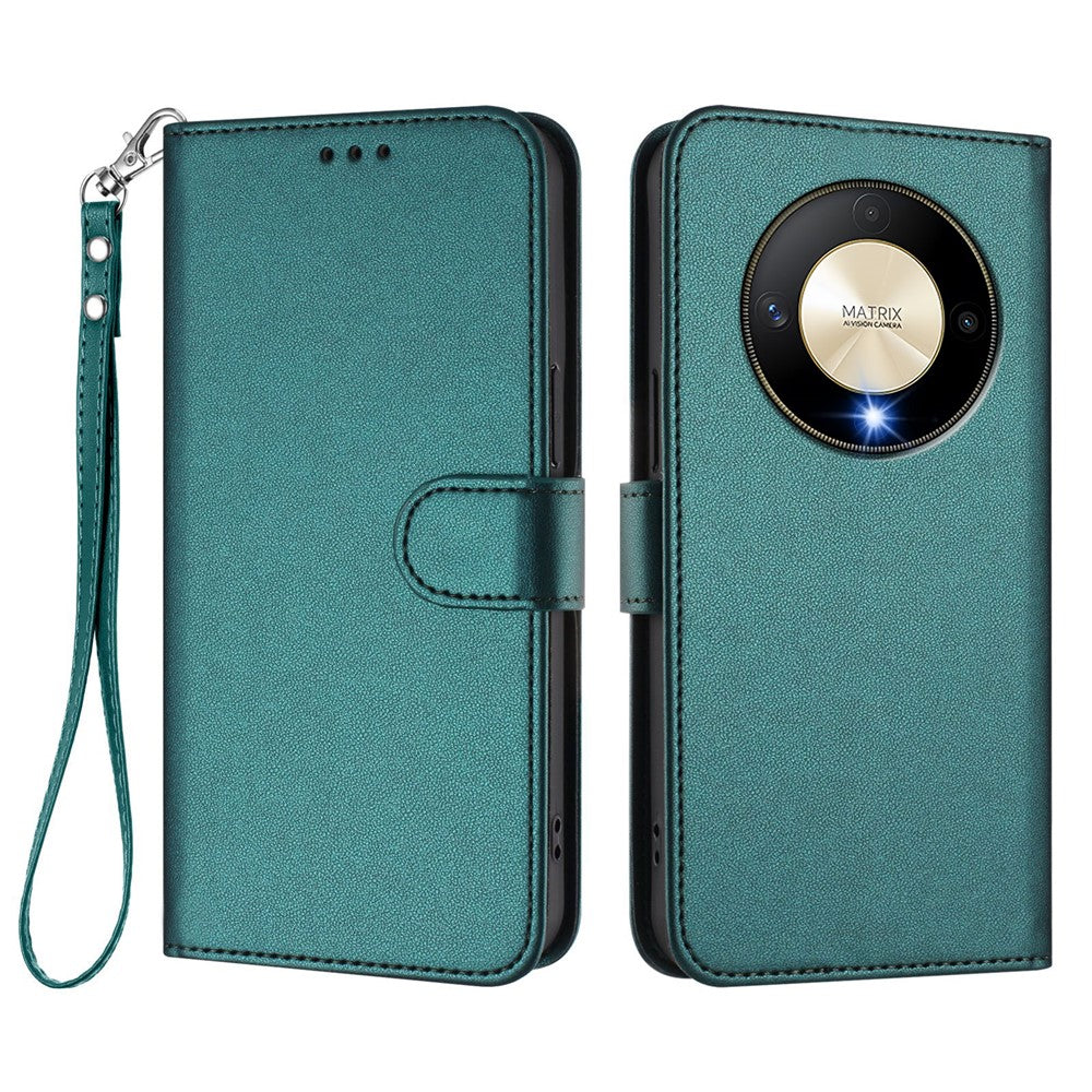 For Honor Magic6 Lite 5G / Honor X9b 5G Leather Case Wallet Stand Phone Cover with Wrist Strap