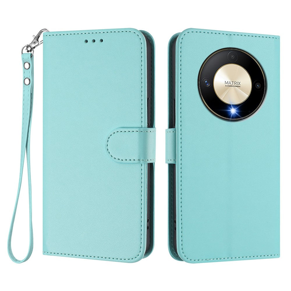 For Honor Magic6 Lite 5G / Honor X9b 5G Leather Case Wallet Stand Phone Cover with Wrist Strap