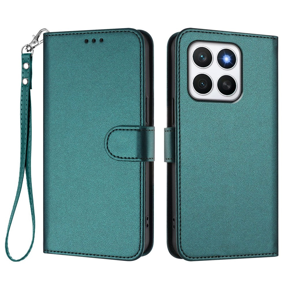 For Honor X8c 4G Leather Case Wallet Stand Phone Cover with Wrist Strap