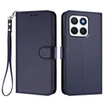 For Honor X8c 4G Leather Case Wallet Stand Phone Cover with Wrist Strap