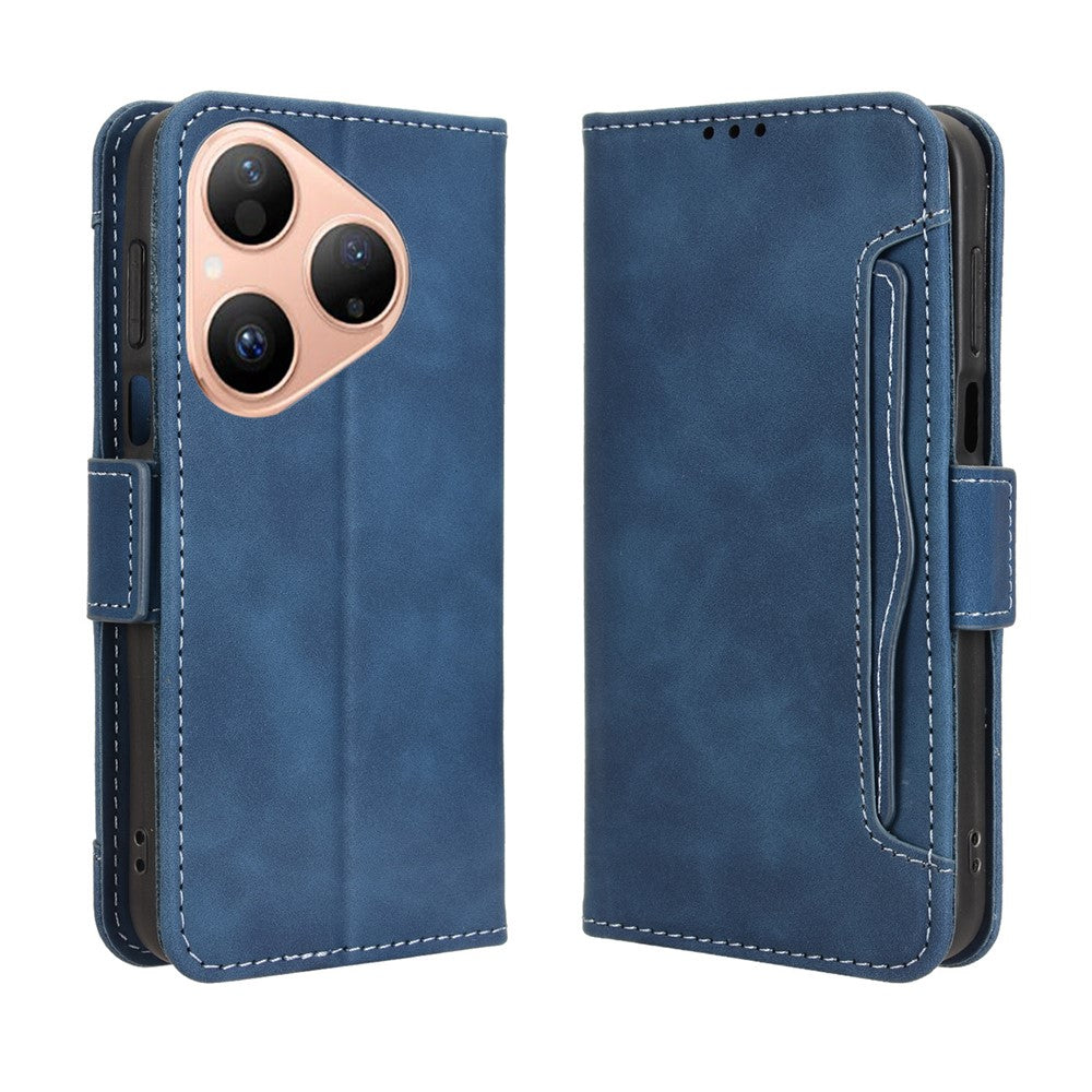 For Huawei Pura 80 Leather Case Phone Wallet Cover with Multiple Card Slots