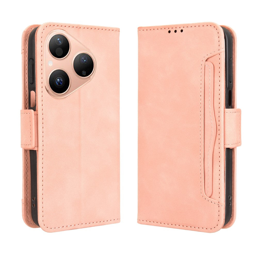 For Huawei Pura 80 Leather Case Phone Wallet Cover with Multiple Card Slots