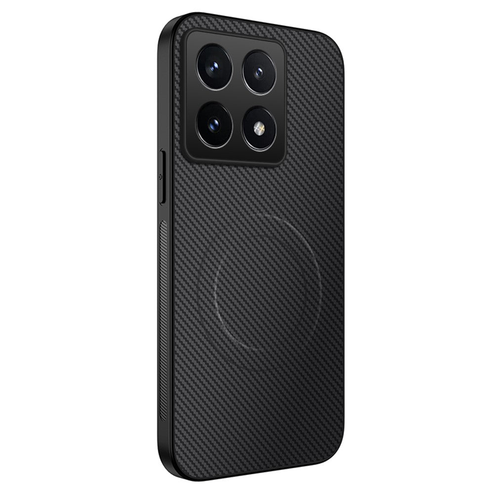 WANLONFENG For Xiaomi 14T Case Magnetic Case  TQ Series Carbon Fiber Texture PC TPU Phone Cover