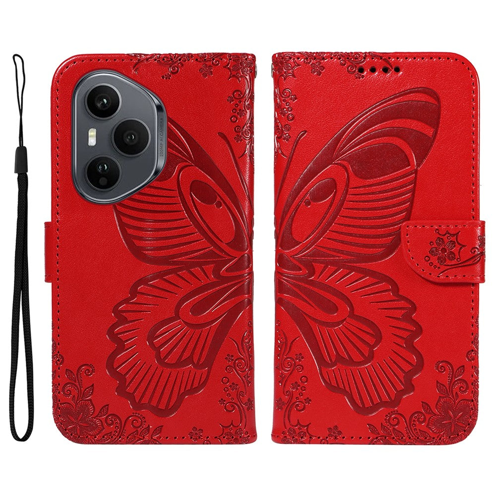 For Honor 400 Pro 5G (Global) Case Butterfly Pattern PU Leather Folio Flip Phone Cover