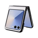 For Samsung Galaxy Z Flip7 5G Case Litchi Texture Leather + Hard PC Phone Cover