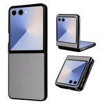 For Samsung Galaxy Z Flip7 5G Case Litchi Texture Leather + Hard PC Phone Cover