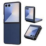 For Samsung Galaxy Z Flip7 5G Case Litchi Texture Leather + Hard PC Phone Cover