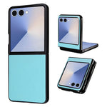 For Samsung Galaxy Z Flip7 5G Case Litchi Texture Leather + Hard PC Phone Cover