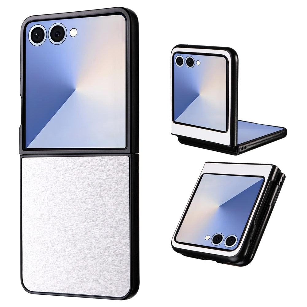 For Samsung Galaxy Z Flip7 5G Case PU Leather Hard PC Protective Phone Cover