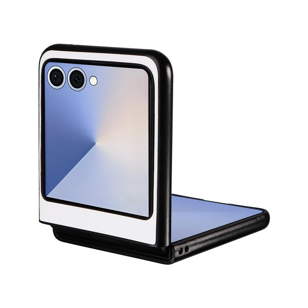 For Samsung Galaxy Z Flip7 5G Case PU Leather Hard PC Protective Phone Cover