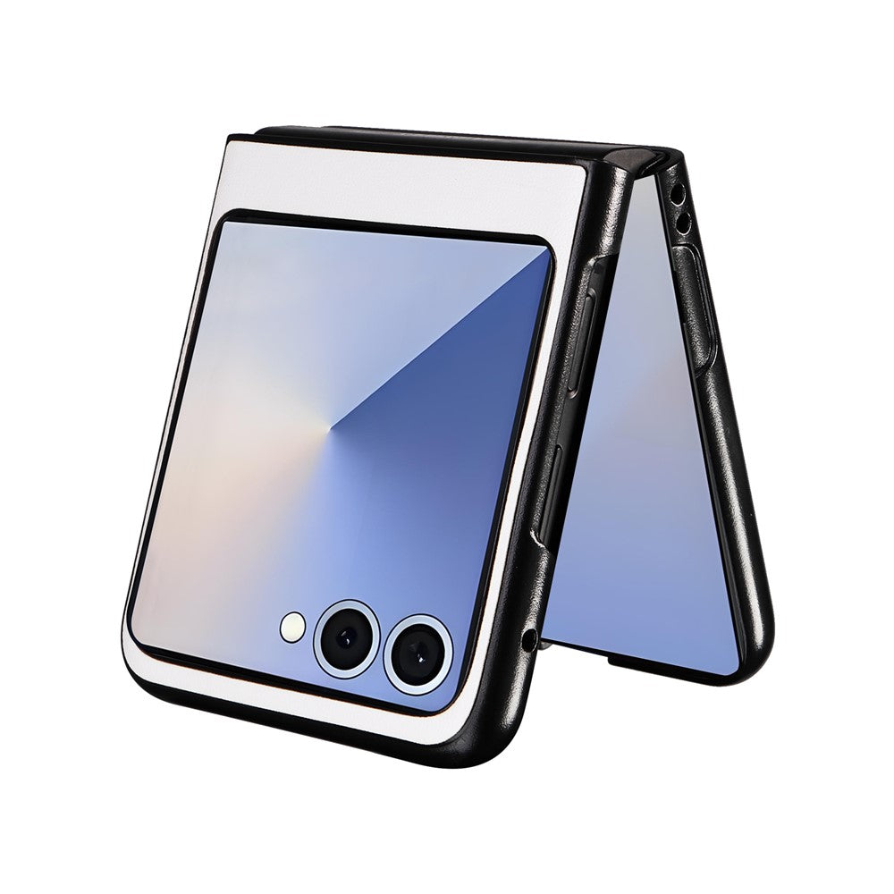 For Samsung Galaxy Z Flip7 5G Case PU Leather Hard PC Protective Phone Cover