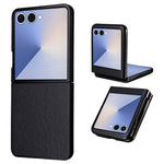 For Samsung Galaxy Z Flip7 5G Case PU Leather Hard PC Protective Phone Cover
