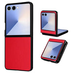 For Samsung Galaxy Z Flip7 5G Case PU Leather Hard PC Protective Phone Cover