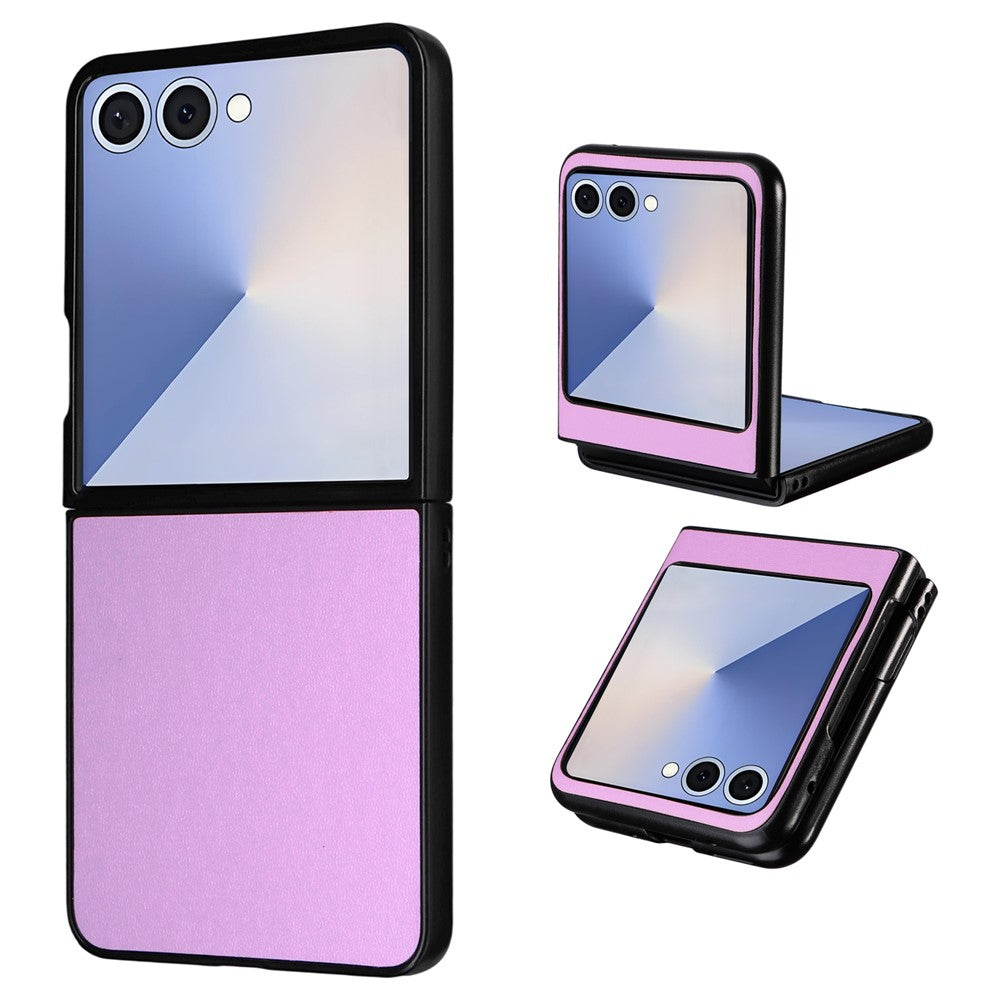 For Samsung Galaxy Z Flip7 5G Case PU Leather Hard PC Protective Phone Cover