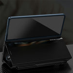 For Samsung Galaxy Z Fold7 5G Case Electroplating Pen Slot PU + PC Phone Cover with Stylus