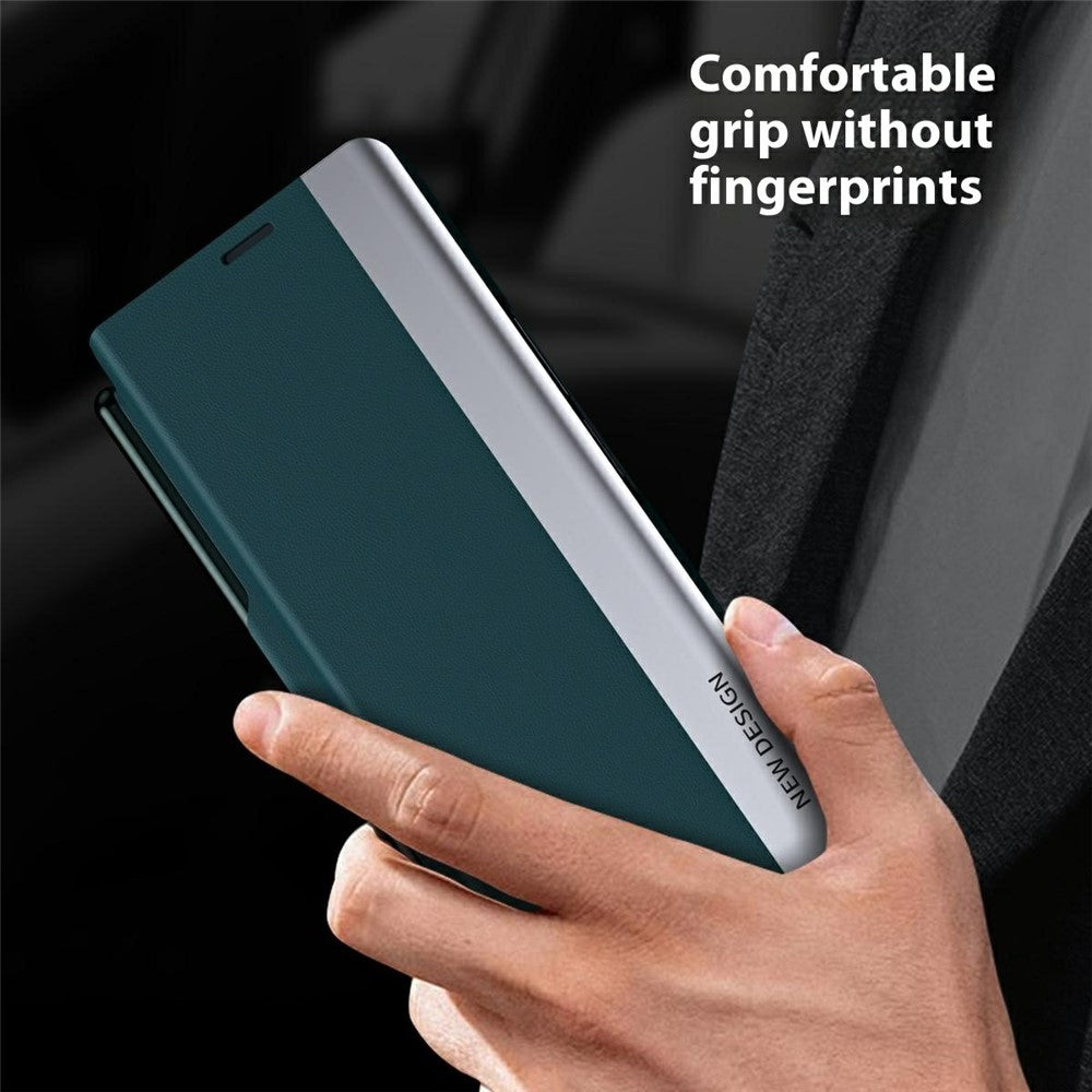 For Samsung Galaxy Z Fold7 5G Case Electroplating Pen Slot PU + PC Phone Cover with Stylus